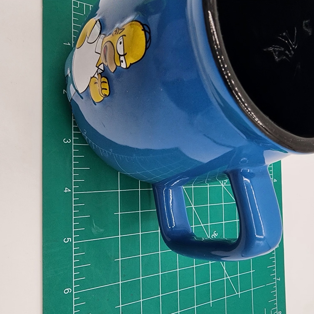Homer Simpson Blue Ceramic Mug with Character Design - Picture 10 of 11